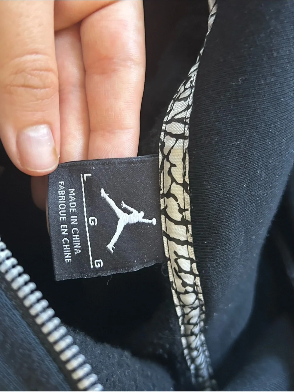Jordan Black Zip-Up Hoodie with 23 Chest Graphic